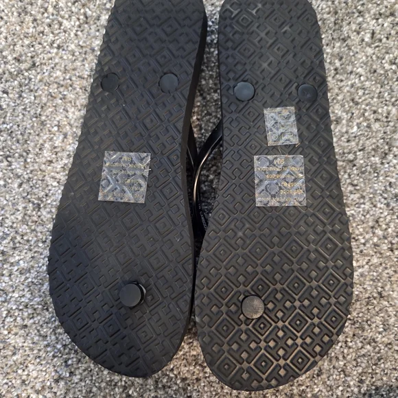 Tory Burch Leopard Print Flip Flops - Black and Brown - Picture 2 of 4